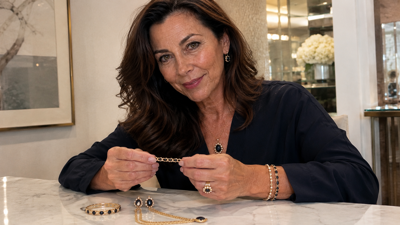 Jewel Detective — Jewelry expert examining fine pieces
